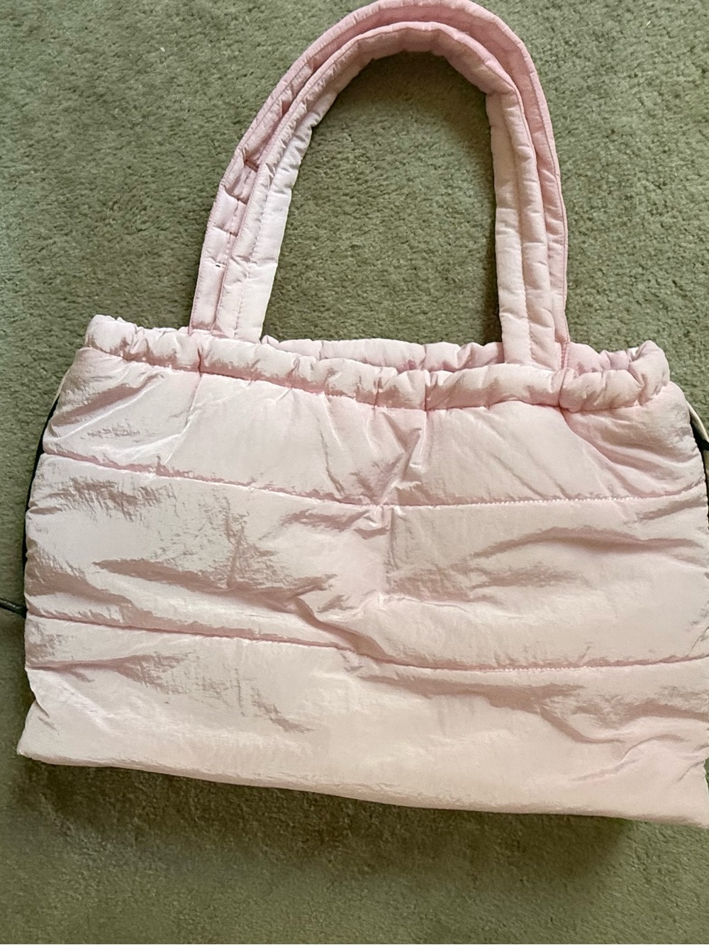 Free People Movement Ballet Pink Large Quilted Puffer Bag